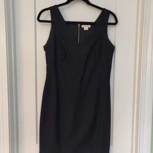 Helmut Lang bodycon black dress, unique seaming details
